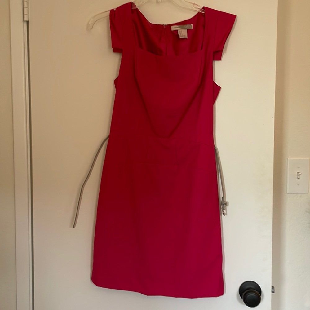 Coral colored cocktail dress (with removable belt)